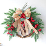 Christmas Berry Bow Wreath Artificial 20 Inch or 24 Inch Holiday Decoration