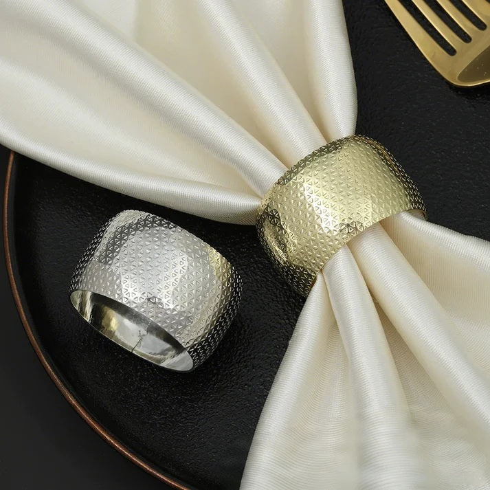 1.8 Inch Drum-Shaped Napkin Rings - Round Design for Wedding & Party Decor, Fits Cloth/Paper Napkins