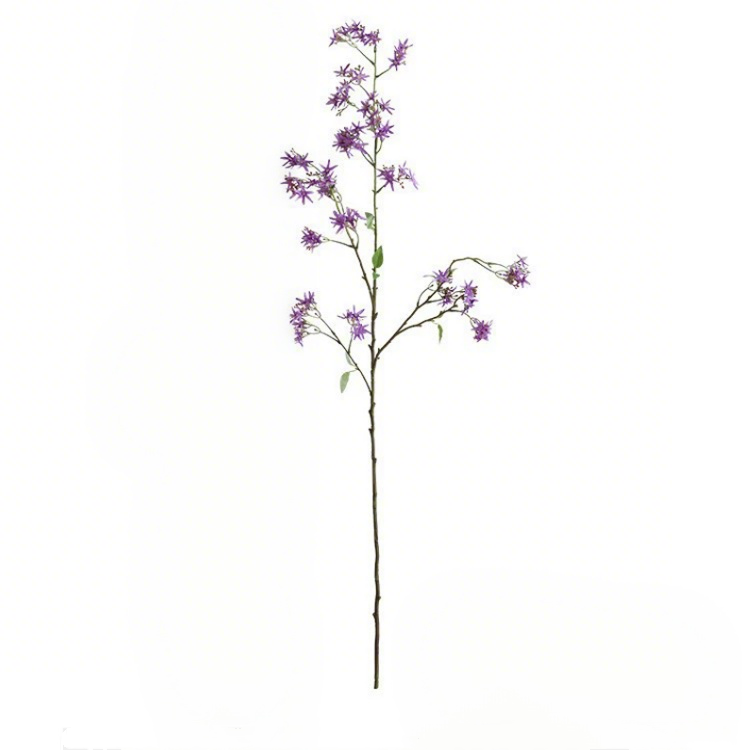 49.2 Inch Artificial Water Jasmine Flowers, Realistic Petals & Green Leaves, for Home Decor, Wedding, Garden, Party Decoration