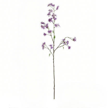 49.2 Inch Artificial Water Jasmine Flowers, Realistic Petals & Green Leaves, for Home Decor, Wedding, Garden, Party Decoration