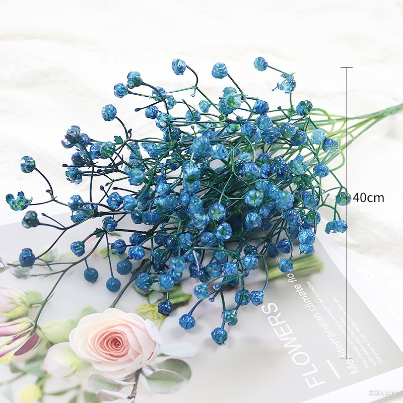 8 Pcs Artificial Baby’s Breath Bushes, UV Resistant Outdoor Silk Flowers, Spring Summer Decor