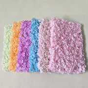 Cherry Blossom Artificial Flower Wall Mat Panels 10 Pcs Pink Silk Backdrop