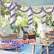 4th of July Garland 10 Ft Red White Blue Tinsel Artificial Decoration