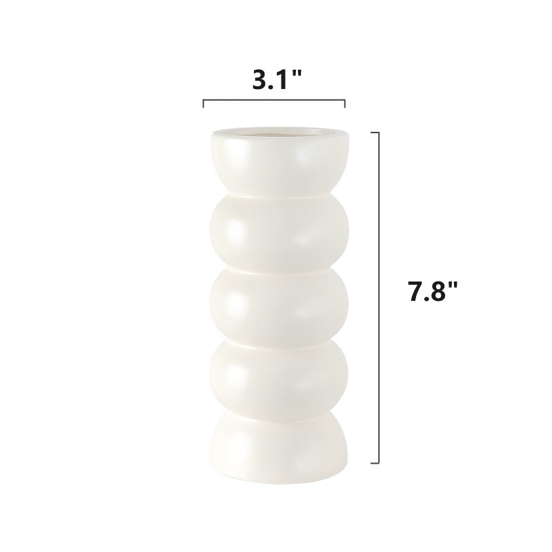 Bulk Ceramic Flower Vase Ribbing Modern Unique Home Party Decor Wholesale