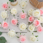 50 Pcs Artificial Silk Rose Heads, 2 Inch, Red, DIY Wedding Flowers, Craft Supplies for Bouquet & Home Decor
