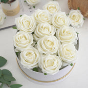 50 Pcs Artificial Silk Rose Heads, 2 Inch, Red, DIY Wedding Flowers, Craft Supplies for Bouquet & Home Decor