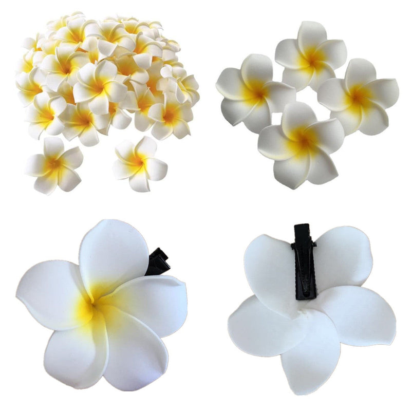 10 Pcs Artificial Beach Wedding Hair Clips, Flower Hair Accessories for Luau Party