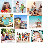 10 Pcs Artificial Beach Wedding Hair Clips, Flower Hair Accessories for Luau Party