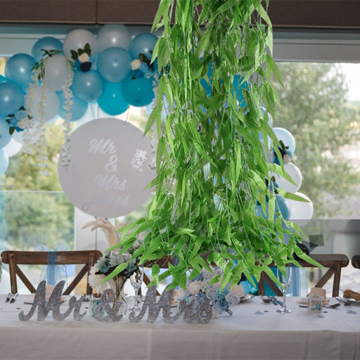 50 Pcs Artificial Willow Leaf Vine Garland Greenery 300 Ft Silk Rattan Twig Garland