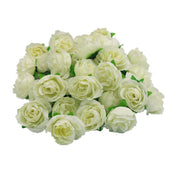 50 Pcs Artificial Tiny Rose Flower Heads for Crafts Wedding Centerpieces Bridal Shower Home Decor