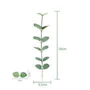 50 Pcs Artificial Eucalyptus Leaves Stems Bulk Green Silk Plants