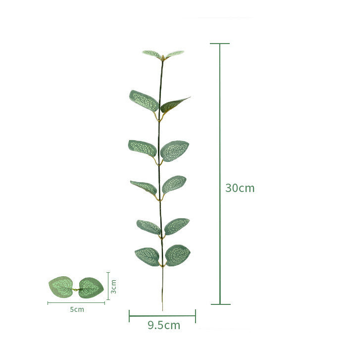 50 Pcs Artificial Eucalyptus Leaves Stems Bulk Green Silk Plants