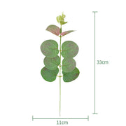 50 Pcs Artificial Eucalyptus Leaves Stems Bulk Green Silk Plants