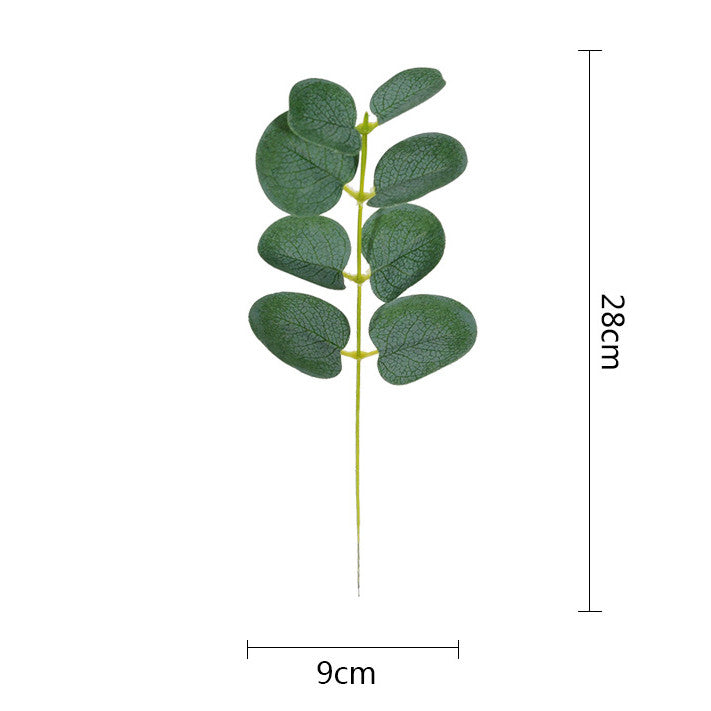 50 Pcs Artificial Eucalyptus Leaves Stems Bulk Green Silk Plants