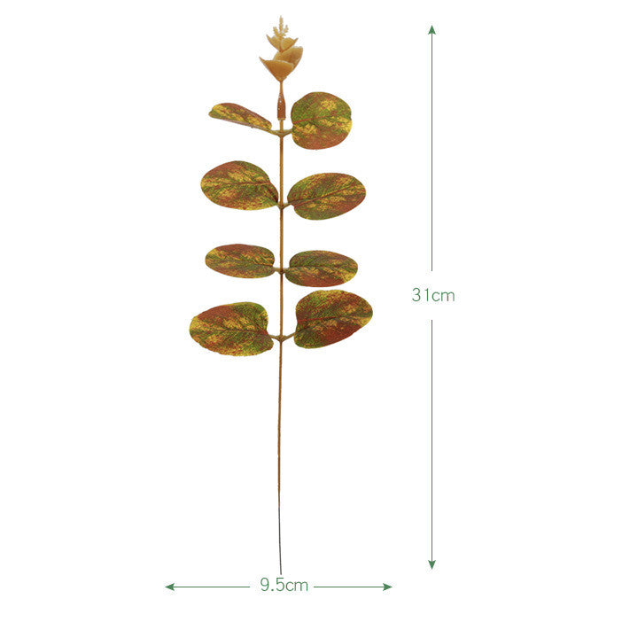 50 Pcs Artificial Eucalyptus Leaves Stems Bulk Green Silk Plants
