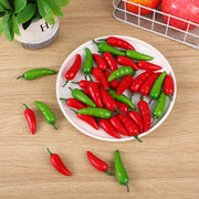 50 Pcs Mini Artificial Hot Chili Peppers 2.3 Inch Silk Decorative Peppers