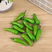 50 Pcs Mini Artificial Hot Chili Peppers 2.3 Inch Silk Decorative Peppers