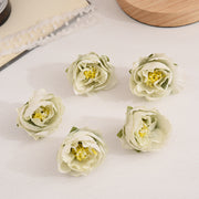 50 Pcs Mini Artificial Rose Flower Heads for Crafts Wedding Centerpieces Bridal Shower Home Decor