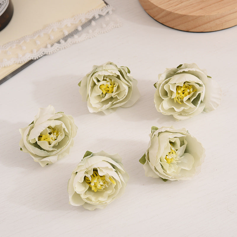 50 Pcs Mini Artificial Rose Flower Heads for Crafts Wedding Centerpieces Bridal Shower Home Decor