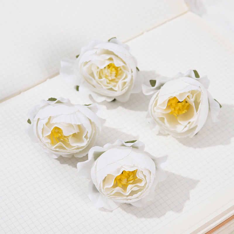 50 Pcs Mini Artificial Rose Flower Heads for Crafts Wedding Centerpieces Bridal Shower Home Decor
