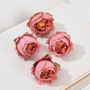 50 Pcs Mini Artificial Rose Flower Heads for Crafts Wedding Centerpieces Bridal Shower Home Decor