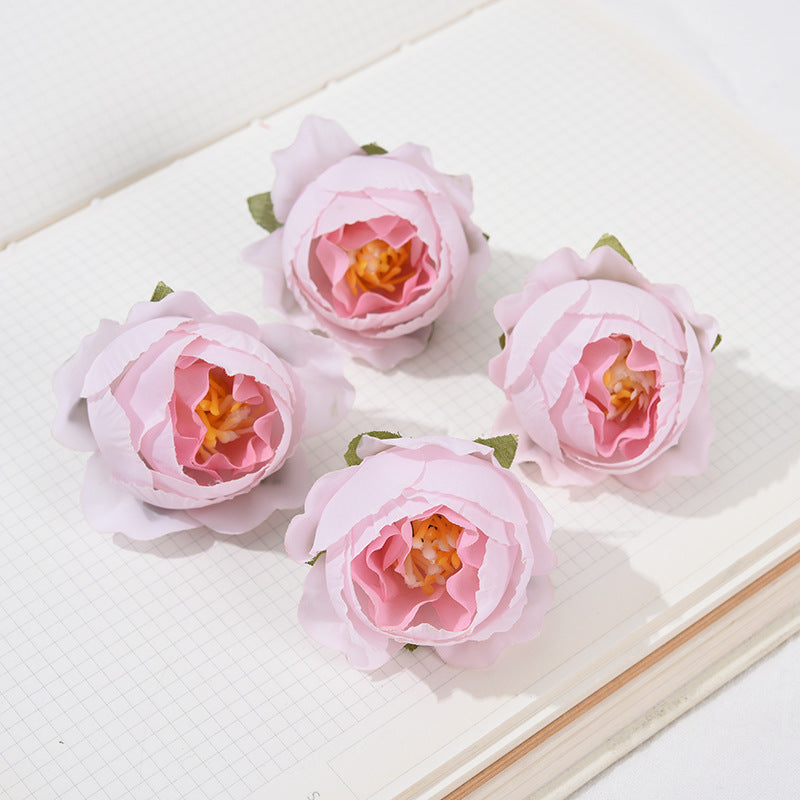 50 Pcs Mini Artificial Rose Flower Heads for Crafts Wedding Centerpieces Bridal Shower Home Decor
