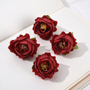 50 Pcs Mini Artificial Rose Flower Heads for Crafts Wedding Centerpieces Bridal Shower Home Decor