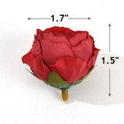 50 Pcs Mini Artificial Rose Flower Heads for Crafts Wedding Centerpieces Bridal Shower Home Decor