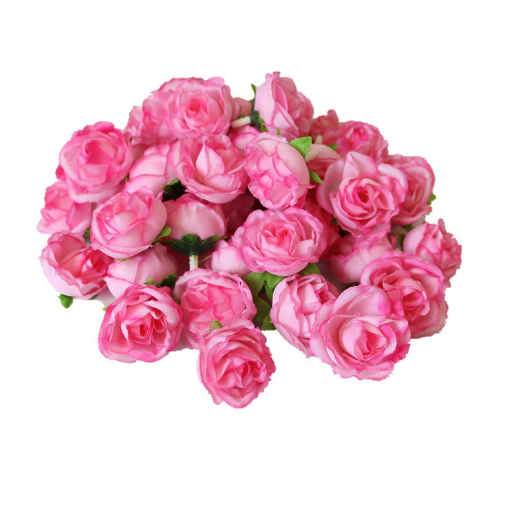 50 Pcs Artificial Tiny Rose Flower Heads for Crafts Wedding Centerpieces Bridal Shower Home Decor