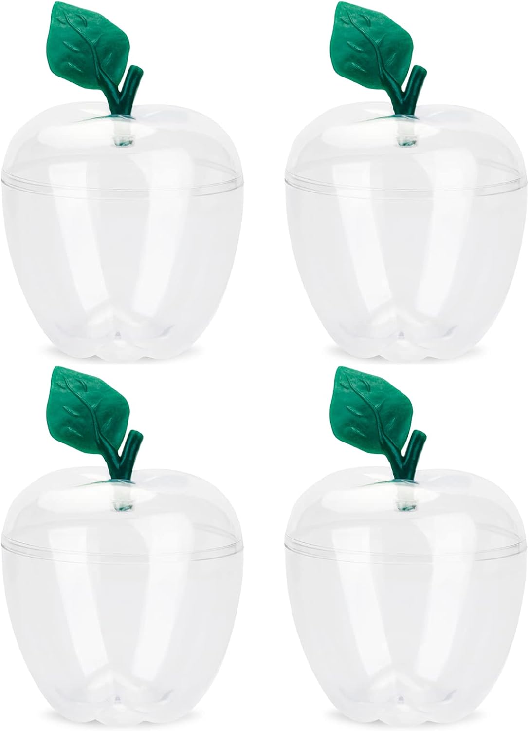 Bulk Large Clear Apple Containers Candy Toy Fillable Jars Back to School Teacher Gifts Wedding Ornaments Christmas Decorations Wholesale