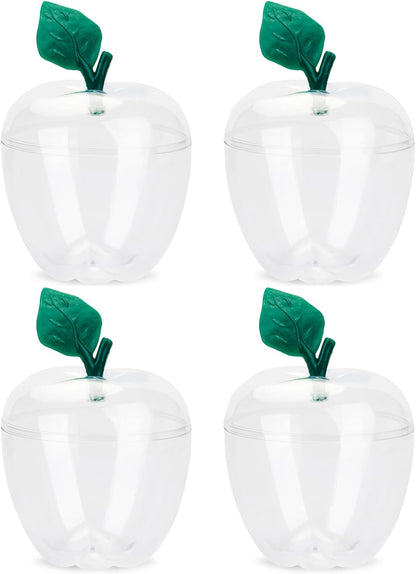 Bulk Large Clear Apple Containers Candy Toy Fillable Jars Back to School Teacher Gifts Wedding Ornaments Christmas Decorations Wholesale