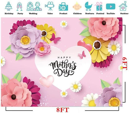 Bulk 7x5ft Mother's Day Banner Background Photography Backdrops for Mother's Day Party Decor and Decoration Wholesale