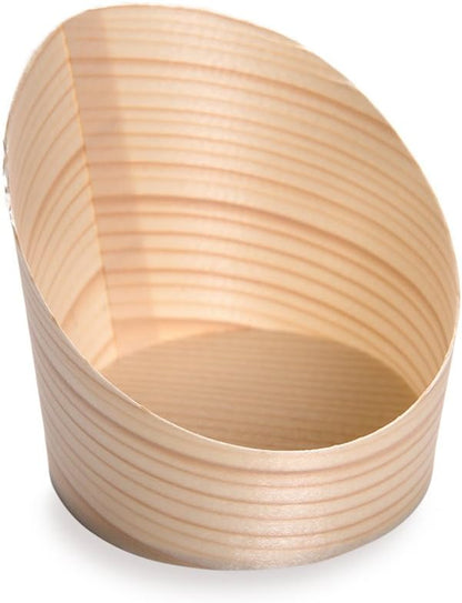 Bulk 100 Pack 4 Ounce Slanted Disposable Dessert Cups for Tasting Hors d'oeuvres Snacks and Appetizers at Weddings Parties and Events Wholesale