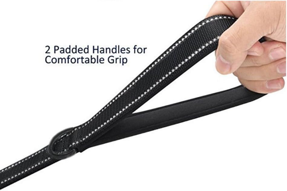 Premium Dual Handle Heavy Duty Dog Leash 6 Ft Reflective Oxford Padded Control Lead Medium Large Dogs Training Walking Hiking