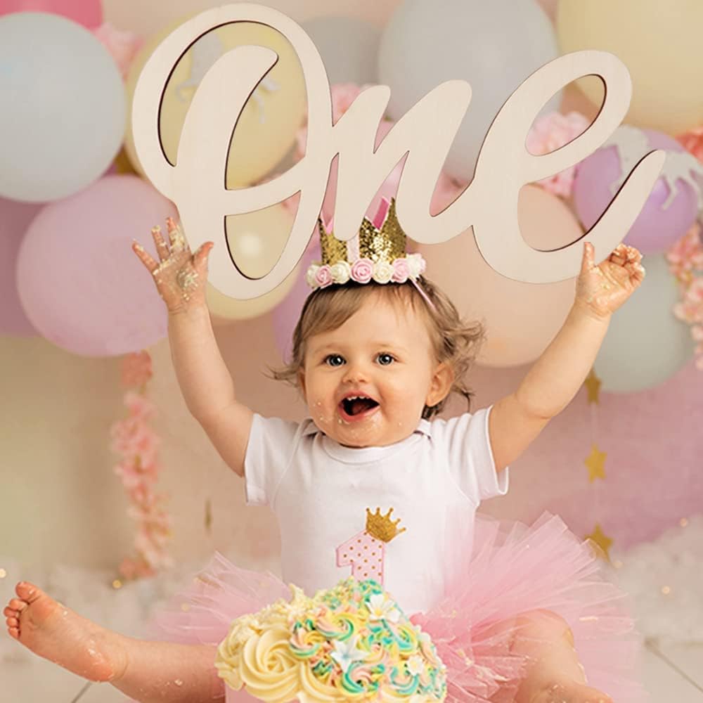 Bulk 1st Birthday Party Wooden Sign Wall Decor and Photo Props for Baby Bathtub Parties Table Displays and Baby Chair Photo Booth Props Wholesale