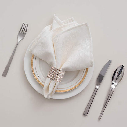 Bulk 50 Pcs Water Diamond Napkin Rings: Sparkling Decor for Table Settings Weddings Dinners Holiday Parties and Family Gatherings Wholesale