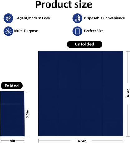 Bulk 100 Pcs 16.5" x 16.5" Premium Dinner Napkins with Flatware Pocket Soft Absorbent Cloth for Kitchen Parties Weddings Events Wholesale