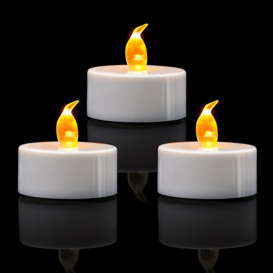 Bulk 12/24/50/100/200/400 Pack LED Flameless Battery Operated Tea Lights Candles for Events and Parties Decoration Wholesale