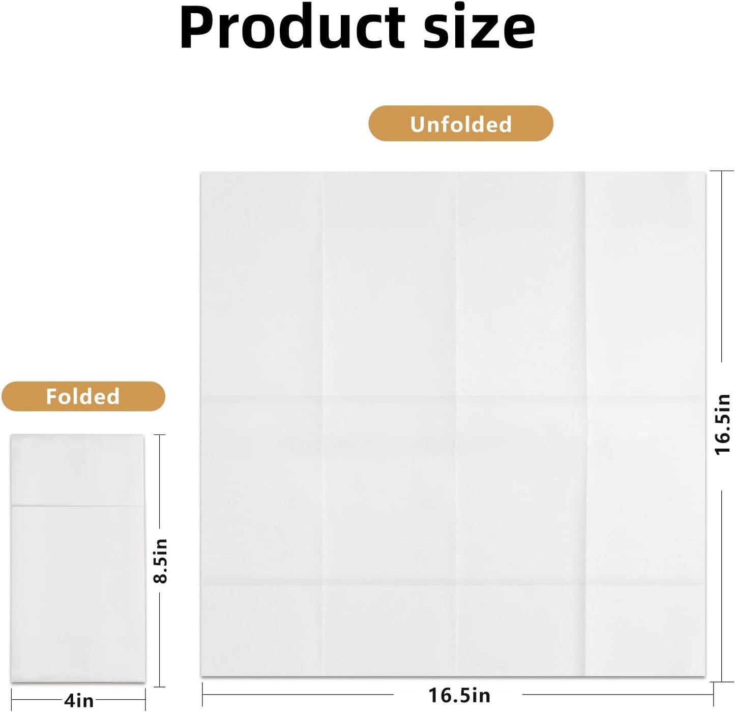 Bulk 100 Pcs 16.5" x 16.5" Premium Dinner Napkins with Flatware Pocket Soft Absorbent Cloth for Kitchen Parties Weddings Events Wholesale