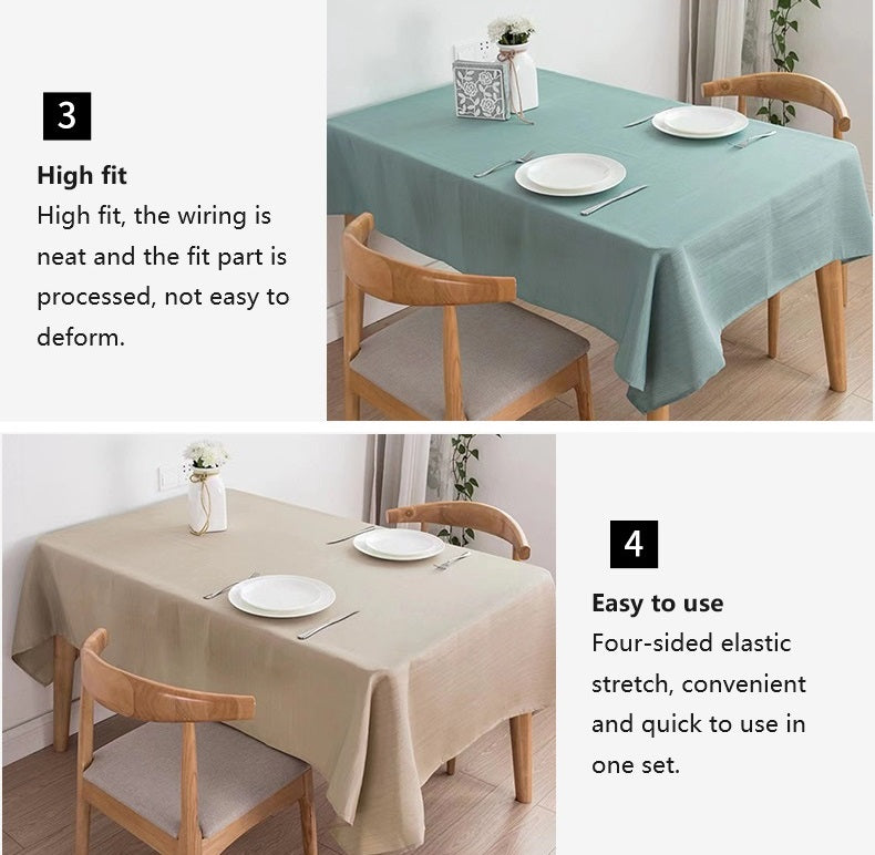 Bulk Rectangle Tablecloth Waterproof Fabric Decorative Table Cover for Dining Kitchen Wholesale