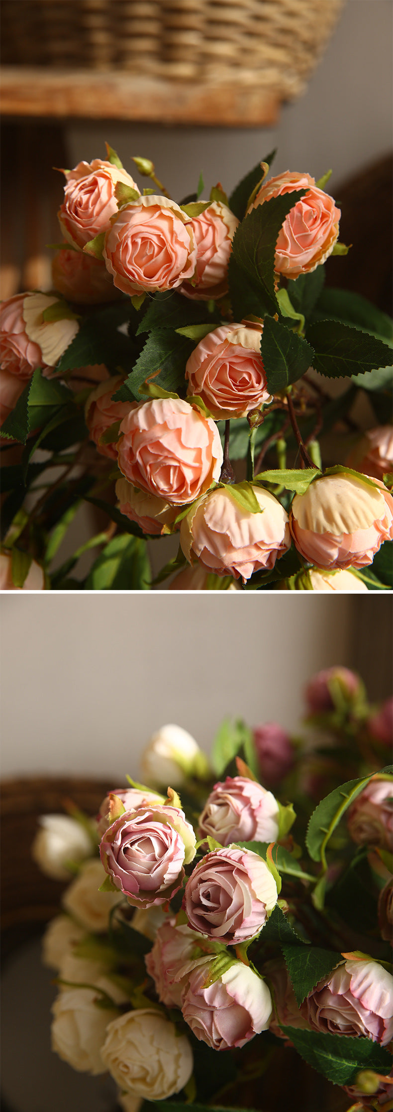 20 Inch Artificial Silk Rose Buds Long Stems 20 Pcs Bulk Flowers