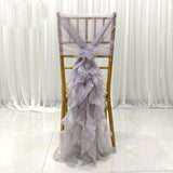 Bulk 2 Pcs Milk Yarn Chair Sashes Wedding Banquet Theme Decoration Wholesale