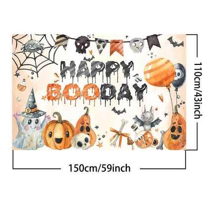 Bulk Halloween and Christmas Backdrop Banner Wall Covering and Hanging Photo Decoration Wholesale