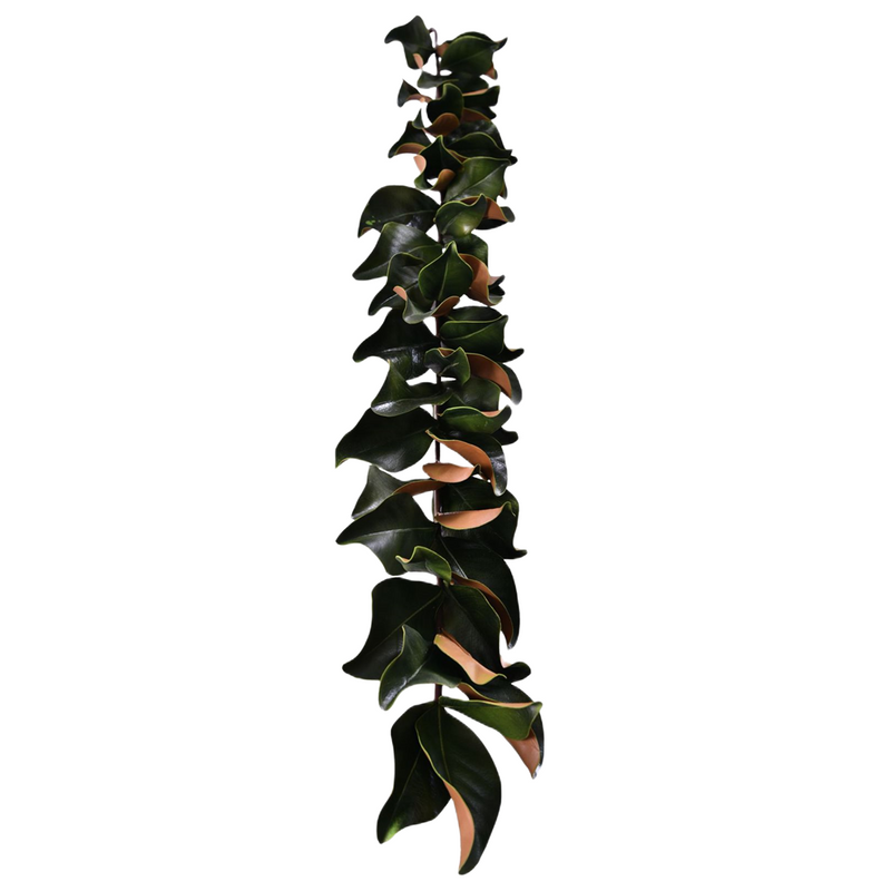 56 Inch Magnolia Leaf Garland 56 Pcs Real Touch Artificial Leaves Fall Mantle Decor
