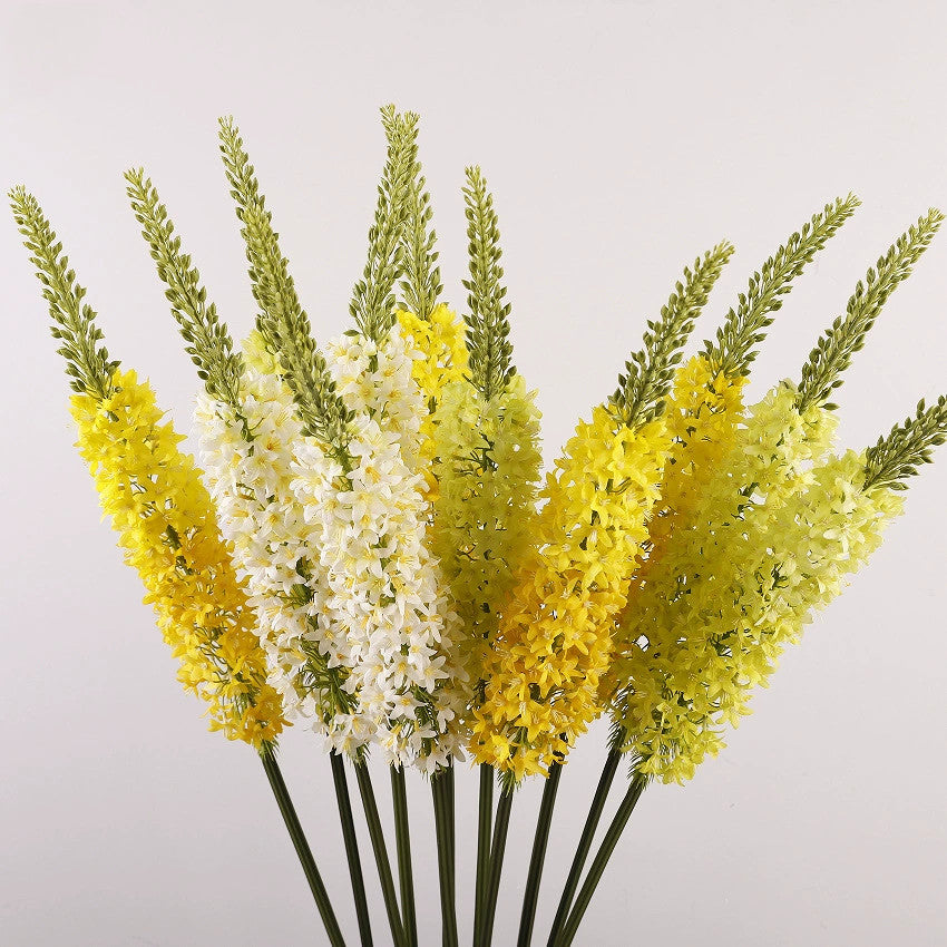 3-Pack 57.5-Inch Artificial Foxtail Lily Stems - Fake Flower Decor for Living Room Home Accents