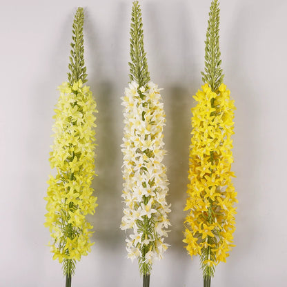 3-Pack 57.5-Inch Artificial Foxtail Lily Stems - Fake Flower Decor for Living Room Home Accents