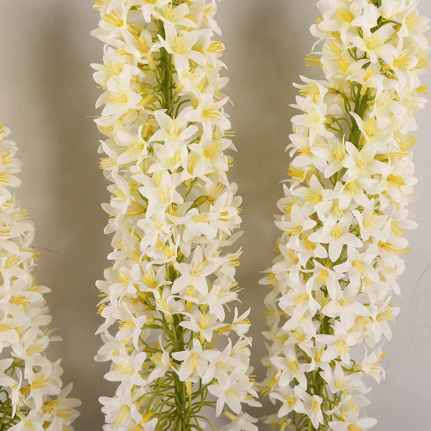 3-Pack 57.5-Inch Artificial Foxtail Lily Stems - Fake Flower Decor for Living Room Home Accents