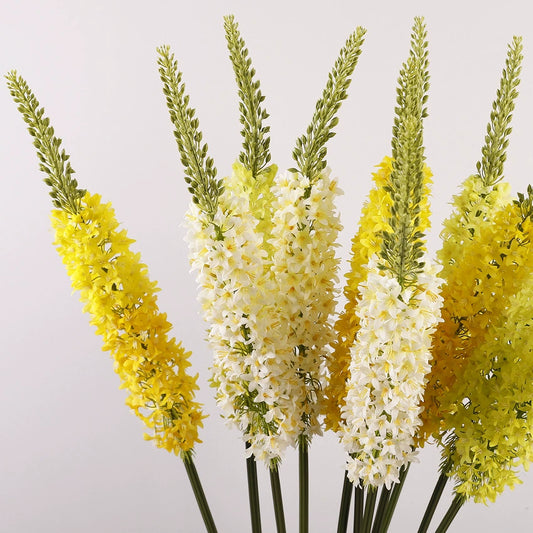 3-Pack 57.5-Inch Artificial Foxtail Lily Stems - Fake Flower Decor for Living Room Home Accents