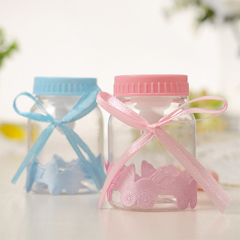 Bulk 12 Pack 3.5" Clear Baby Bottle Candy Gift Boxes for Baby Shower Party Favor Boxes Wholesale