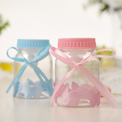 Bulk 12 Pack 3.5" Clear Baby Bottle Candy Gift Boxes for Baby Shower Party Favor Boxes Wholesale